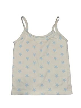 White Tank Top with Light Blue Stars